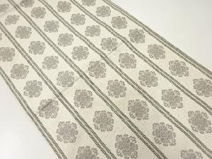 アンティーク　縞に花模様織出し袋帯（材料）